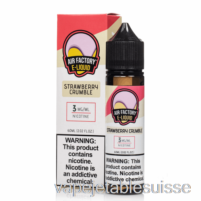 Vape Suisse Crumble Aux Fraises - Air Factory - 60ml 0mg